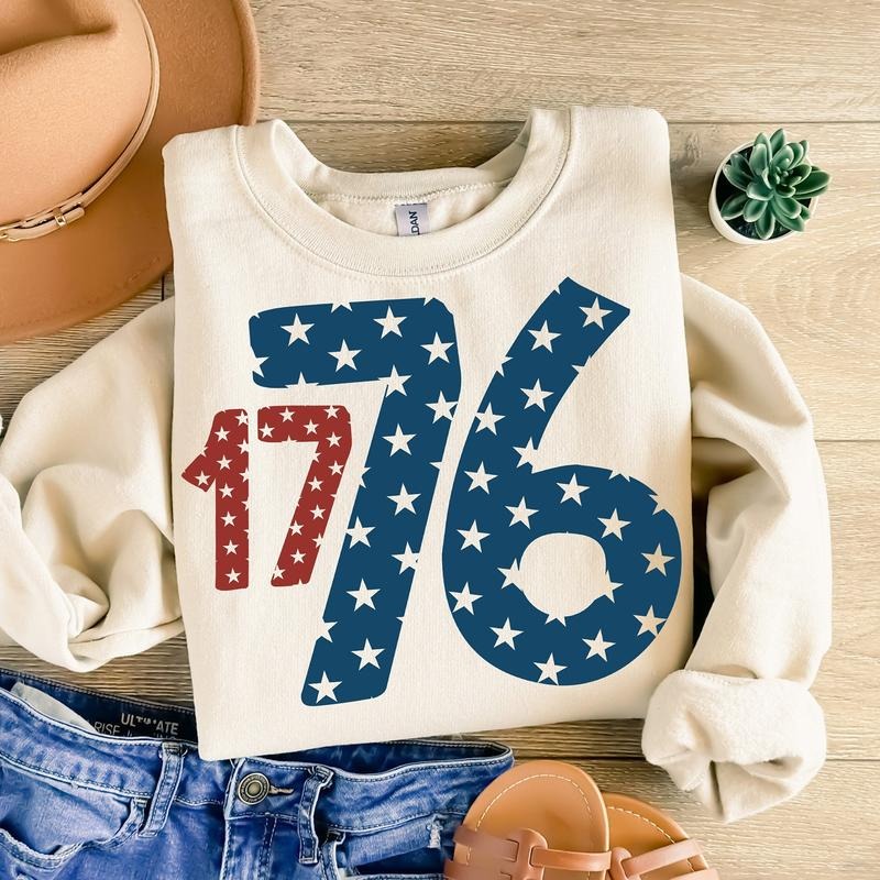 1776 America 4th of July Sweatshirt Hoodie T-shirt, Fourth of July T-shirt, Big USA Tshirt, American Flag Tee, Patriotic Shirt, Unisex