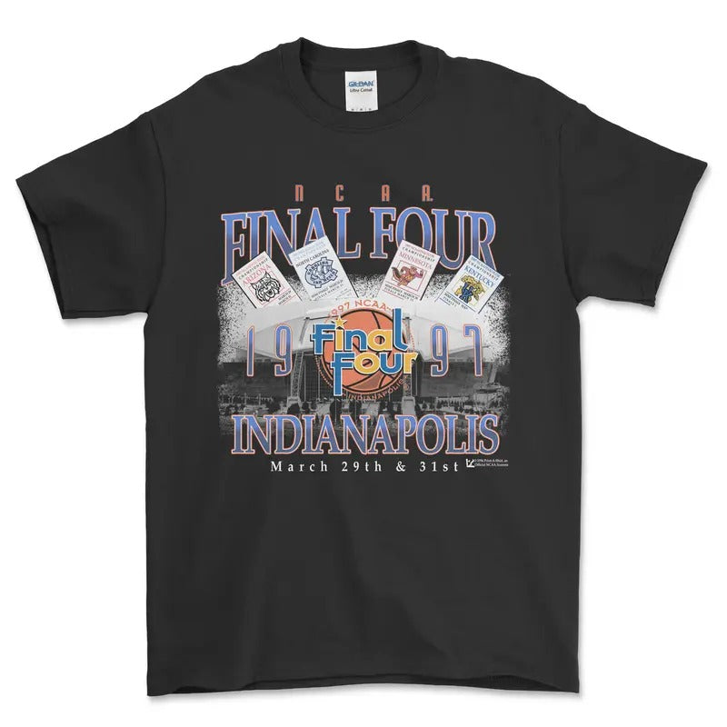 1997 NCAA Final Four Indianapolis T-Shirt, graphic vintage sports tees for men