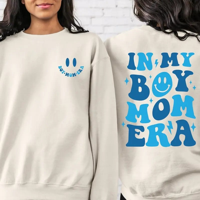 2 Side In My Boy Mom Era Sweatshirt, Boy Mom Shirts, Gender Reveal Shirt, Boy Mom Club, Boy Mom Era Sweatshirtstyle{n002}2