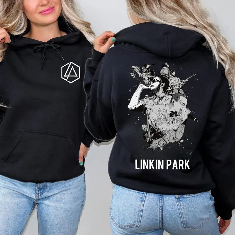 2 Sides Linkinn Rock Parkk Concert Shirt, Rock Concert Outfit, Rock Icon T-shirt, Unisex Sweater Pullover Tee