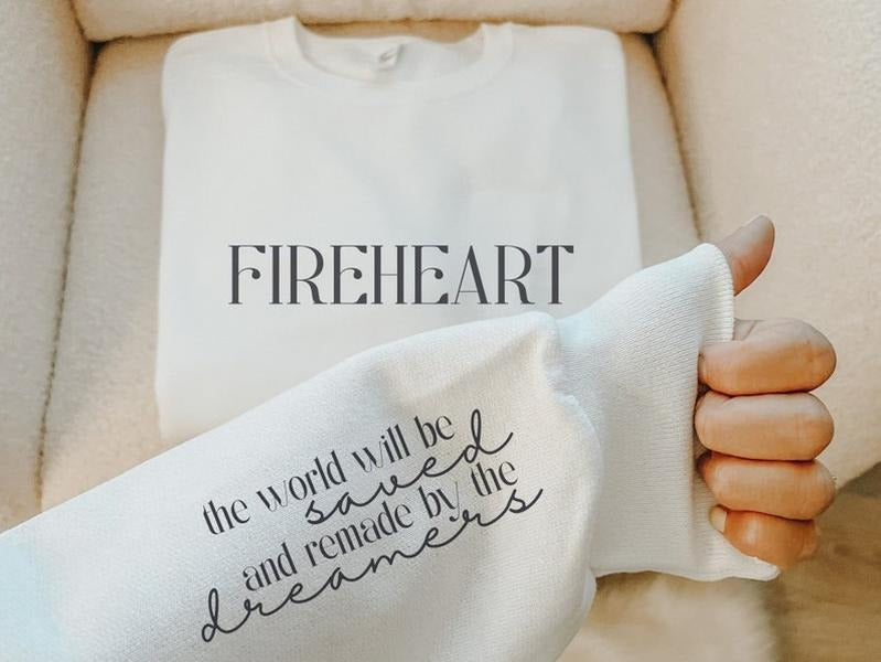 2 Slide Design, Fireheart Sweatshirt, Throne of Glass Sweatshirt, Throne of Glass Gifts, Aelin Galathynius, SJM merch, Bookish Gifts, Crewneck Sweatshirt