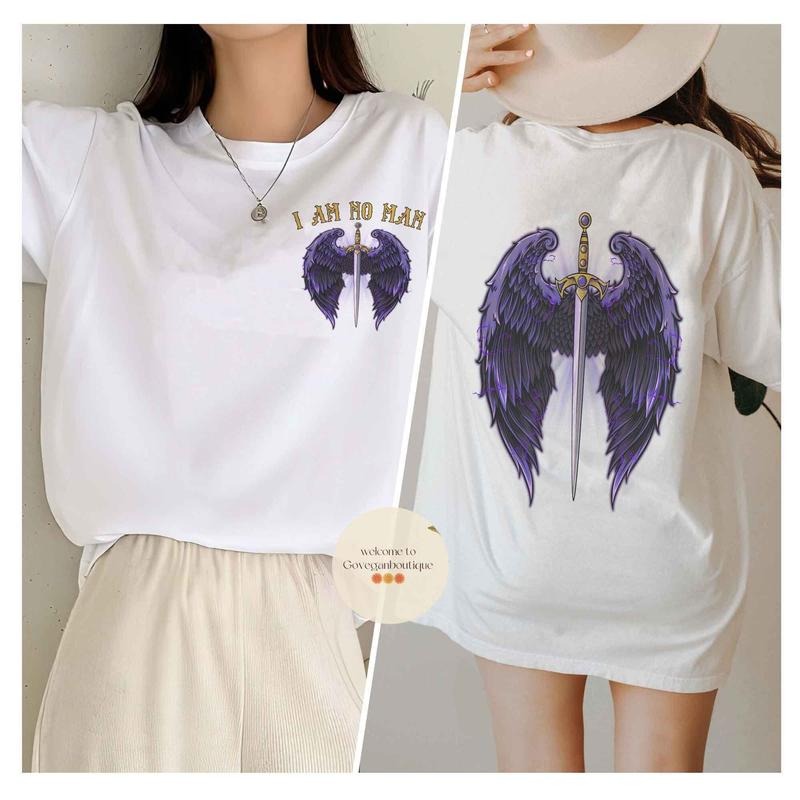 2 Slide Design, I am no man t-shirt, bookish gift for her, Fantasy book shirt, Feminist literature shirt