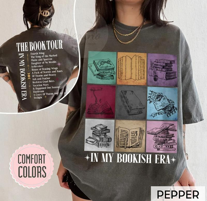 2 Slide Design, In My Bookish Era Unisex, In My Bookish Era T-Shirt, The Book Tour Shirt, Book Lover Gift Clothing, Back To School Clothing, Bookish Gifts