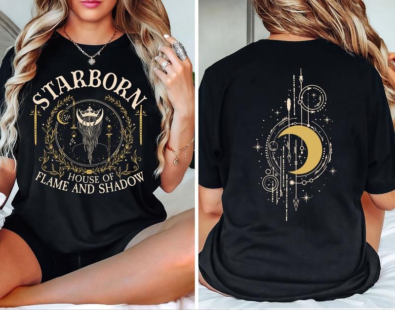 2 Slide Design, Light It Up Crescent City T-Shirt, Starborn T-Shirt, B.r.y.ce Qu.i.n.lan Shirt, Crescent City Sjm Merch, Bookish Shirt, House Of Earth And Blood