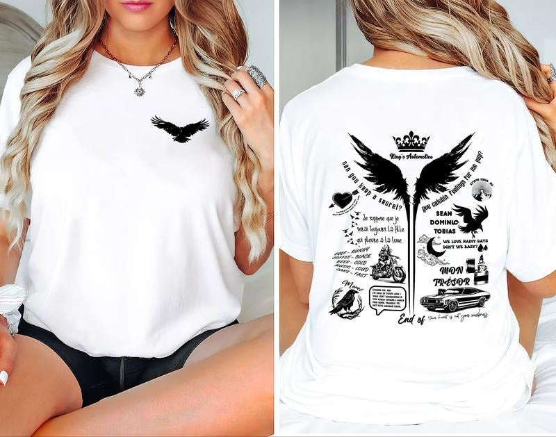 2 Slide Design, Ravenhood Series T-Shirt, BookTok, Exodus, The Finish Line, Tobias, Sean, Dom, Romance Books, Gift For Reader, The Ravenhood