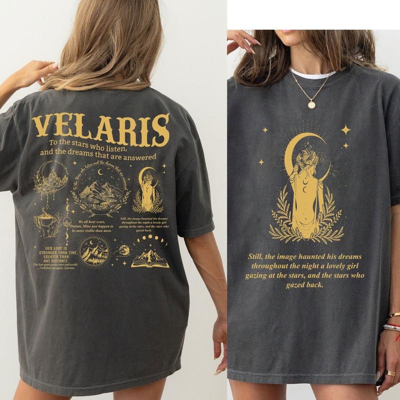 2 Slide Design, Velaris Shirt The Night Court, Velaris City of Starlight Tshirt, Acotar Crewneck Shirt, SJM Merch, ACOTAR T-Shirt, BookLover Gift - DREAM006