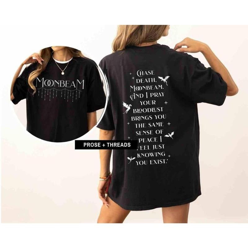 2 Slide, When The Moon Hatched Chase Death Moonbeam Shirt Booktok Merch Bookstagram Booktok Romantasy Moonbeam Kaan Vaegor Raeve Casual Cotton