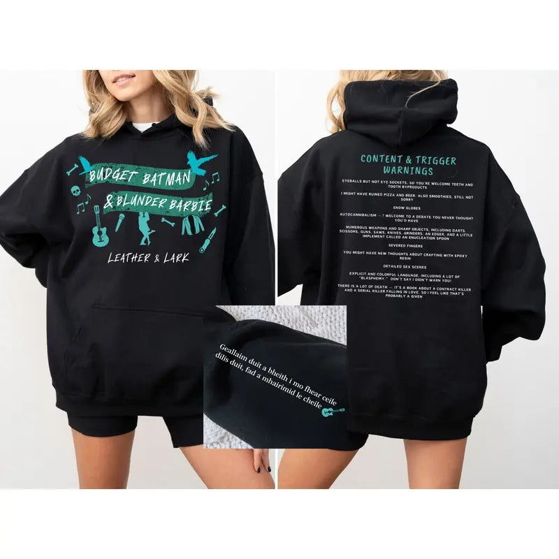 3-sided Bookish Hoodie, Butcher & Blackbird Sweatshirt, Smut Gift Book Sweatshirt, Dark Romance, Romantasy