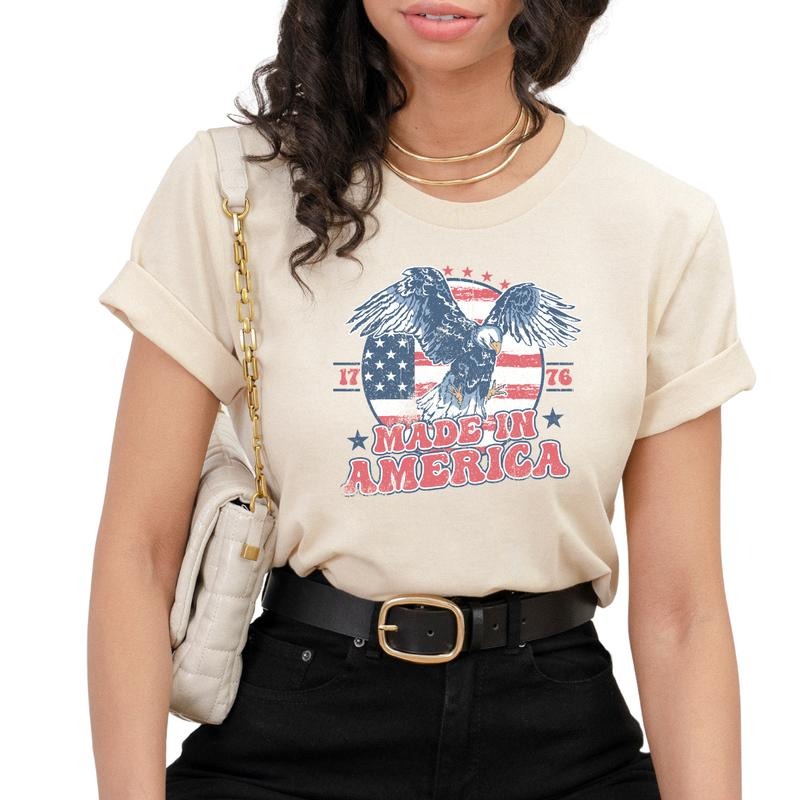 4th of July Shirt, July 4th T-Shirt, 1776 Made in America, American Eagle Tee, American Eagle 1776 Shirt, Independence Day
