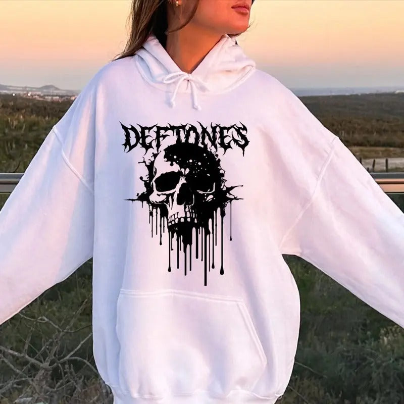 90s Metal Rock Defttones Hoodie, Rock Fans Apparel, Grunge Clothes, Unisex Sweater Pullover Tee
