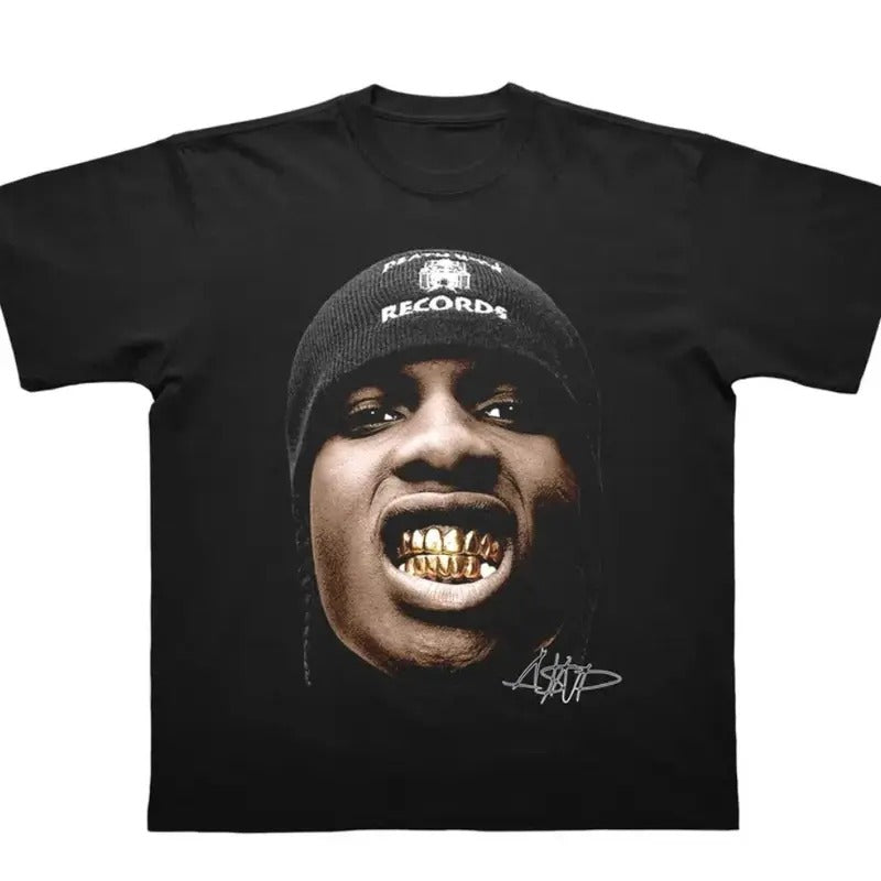 A$AP Rockyyyy Graphic T-Shirt, A$AP, Rapper, Concert, Merch, Hip Hop, Streetwear T-Shirt - Classic Cotton Fabric Menswear - Shirt Graphic Shirt