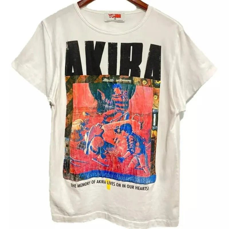 Akira Anime graphic short sleeve white shirt unisex men women S-5XL