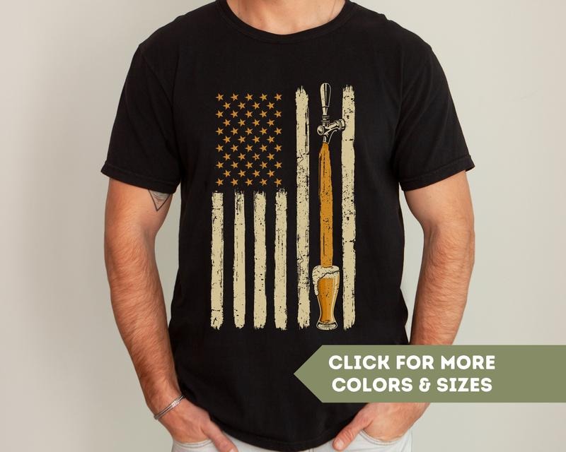 American Flag Craft Beer Tap Shirt For Men - Gift For Beer Lover - Patriotic Usa Craft Beer Shirts For Dad On Father's Day T-shirt, sweater and Hoodie