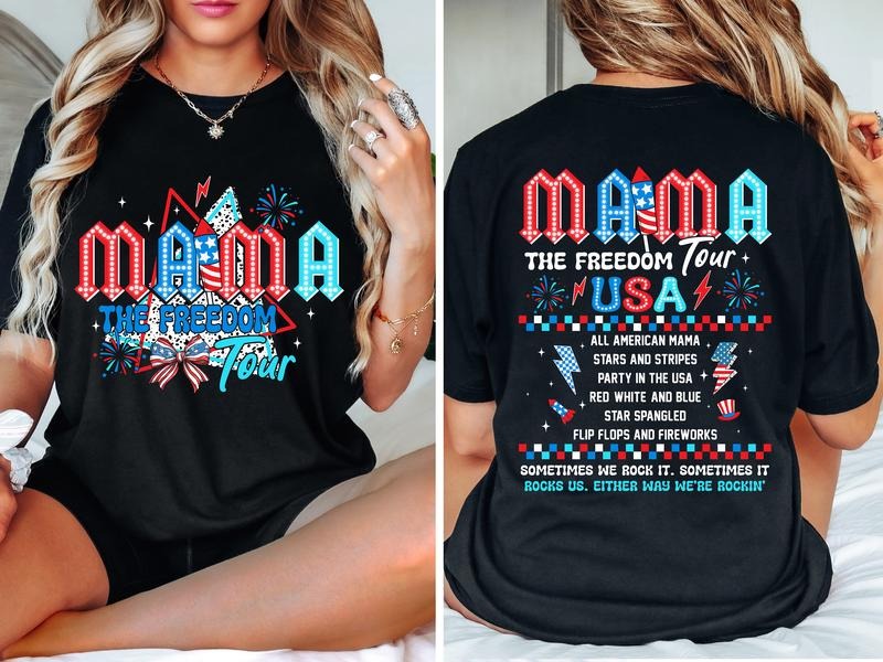 American Mama Tour Shirt 4th Of July 1776 Independence Day America Shirt, Usa American Flag Memorial Day Patriotic Freedom T-shirt, sweater and Hoodie
