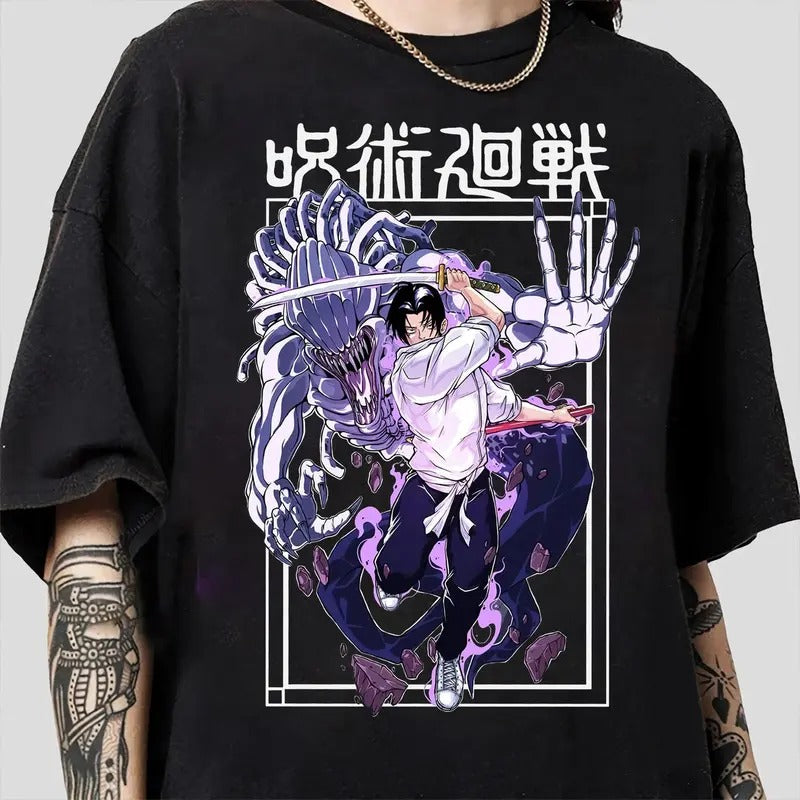 Anime Okkotsu Yuta and Rika Shirt, Graphic Anime Tee,Gift For Himg Menswear Top