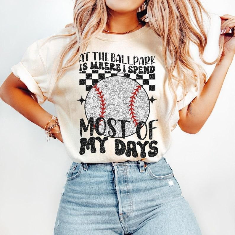 At The Ballpark Game Day Baseball tShirt-sweatshirt-hoodie,Bow sweatshirt, Baseball Mama tshirt, Baseball Mom, hoodie Checkered Baseball Tshirt, tshirt hot trend, sweatshirt best selling 2025