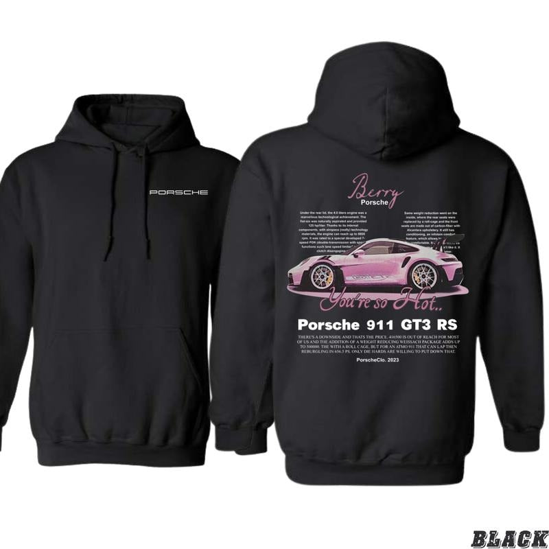 Barstool Golf Hoodie - Porsche 911 GT3 RS Design - Trendy Hoodie for Men and Women Menswear Sweaters
