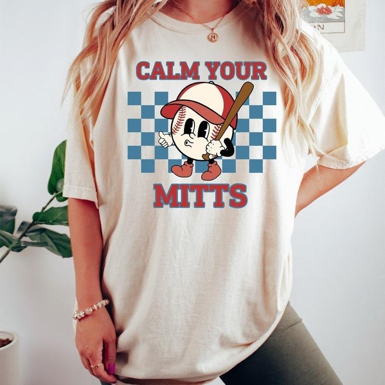 Baseball Game Day Tshirt, T-Mom Shirt, Baseball Shirt For Women, Sports Mom Shirt, Mothers Day Gift, Calm Your Mitts Top Womenswear Summer