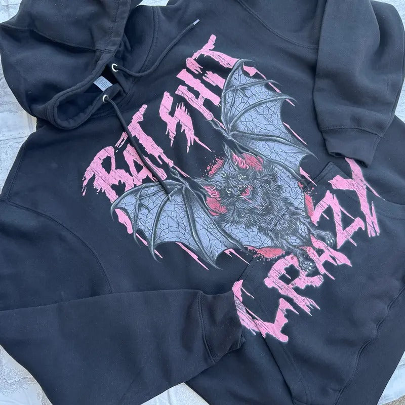 Bats - Premium Fleece Hoodie, Super Soft Hoodie, Halloween Hoodie Pull Over, Vintage Design, Ghost Shirt