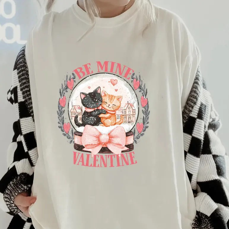 Be Mine Cats #1 GILDAN Shirt~ coffee shirt Unisex Apparel Relaxed Fit Printed In The USA Clothing Womenswear Casual Comfort Cotton Top Athletic Boho Chic