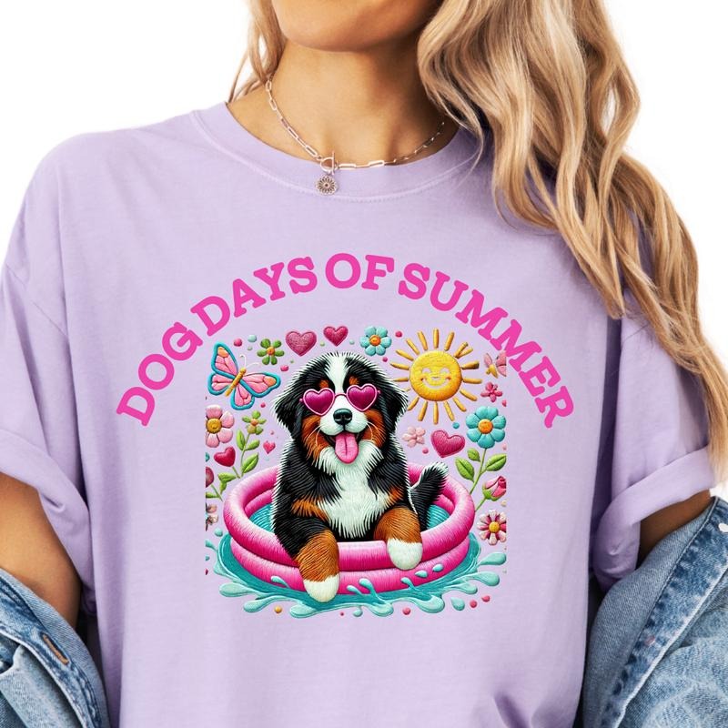 Bernese Dog Days of Summer Shirt ~ Unisex Apparel Relaxed Fit Printed In The USA Clothing Womenswear Casual Comfort Cotton Top Athletic Boho Chic