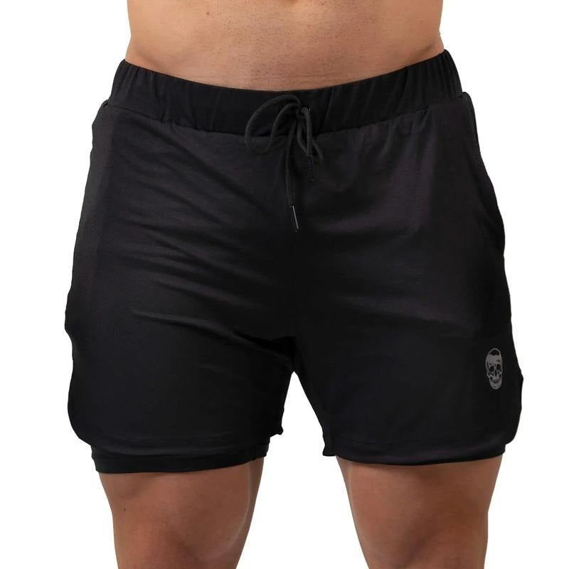 Black React Training Shorts for Summer Sports & Outdoor - Lightweight Mesh with Built-in Liner and Hidden Pocket