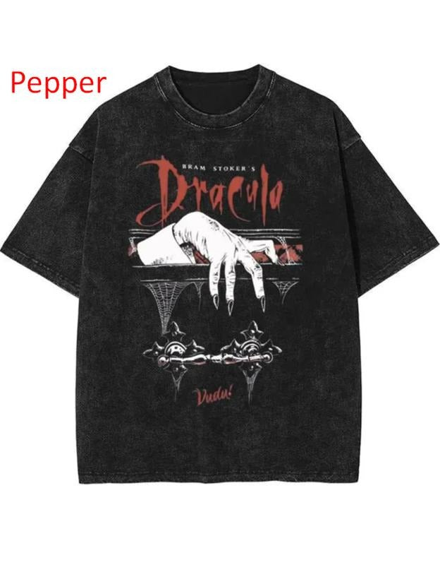 Bram Stoker's Dracula Vintage Graphic Tee, Classic Horror Novel Shirt, Gothic Retro Style, Unisex Menswear Womenswear Top