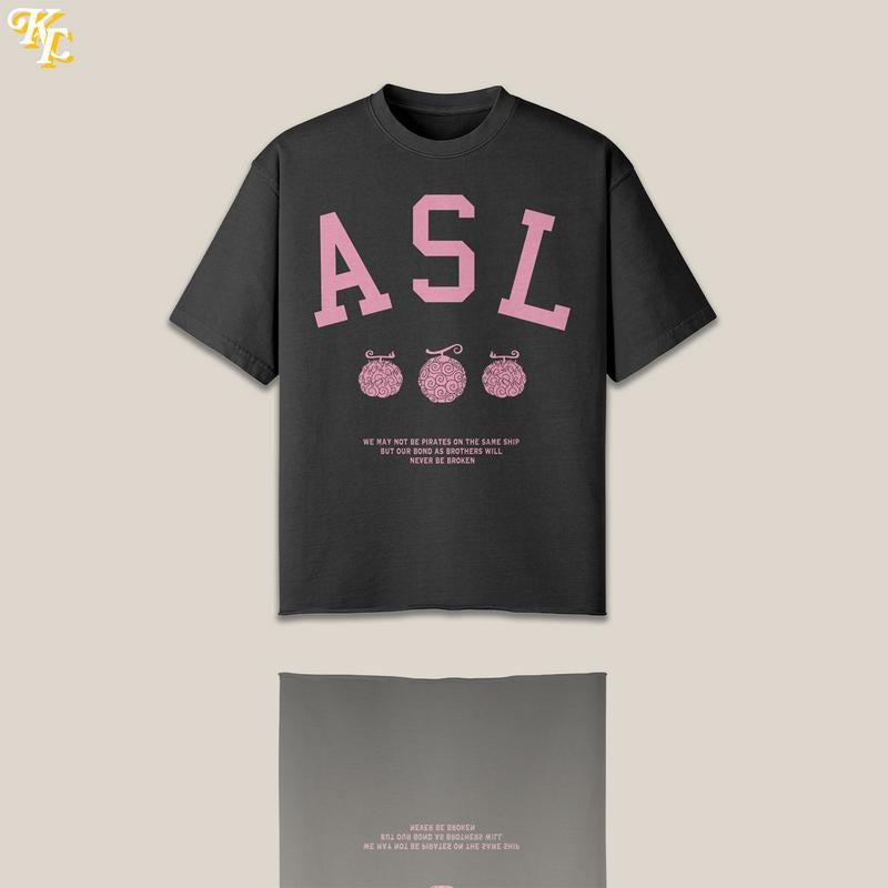 Brothers at Sea Ace Sabo Luffy Tee One Piece Inspired Graphic Anime Graphic T-Shirt Classic Cotton Menswear Streetwear Tshirt Top Love
