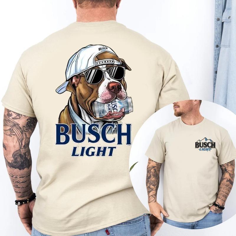 Busch Pitbull Dog Unisex Shirt, Outdoors Funny Beer Shirt, Menswear Sweaters Tops Gifts For All