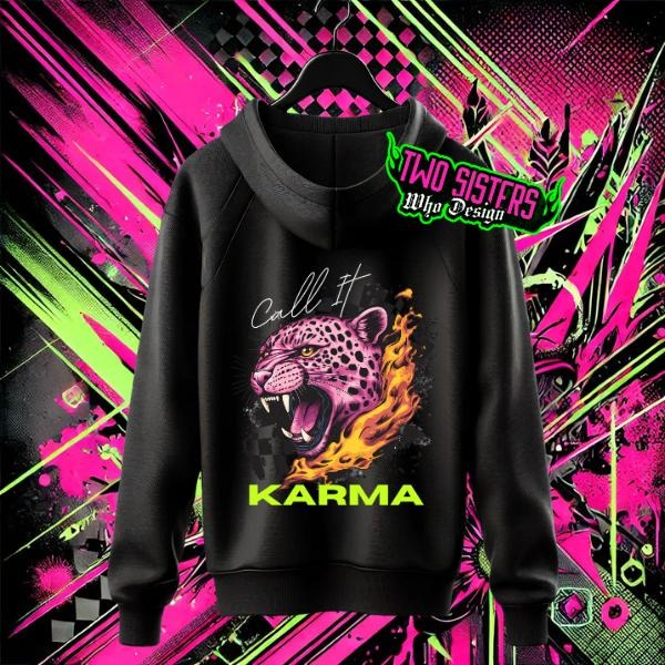 Call It Karma BACK GRAPHIC - Black Crewneck Sweatshirt, T Shirt, or Hoodie Pullover | Punk, Alt, Grunge, Goth, Skeleton Style