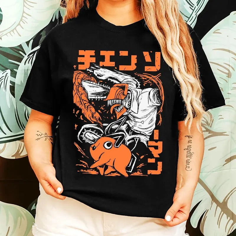 Chainsaw Man Shirt, Denji Shirt, Anime Shirt, Anime Graphic Tees, Chain Saw Man Shirt, Anime Merch, Gift For Him, Gift For Her, Anime Gifts