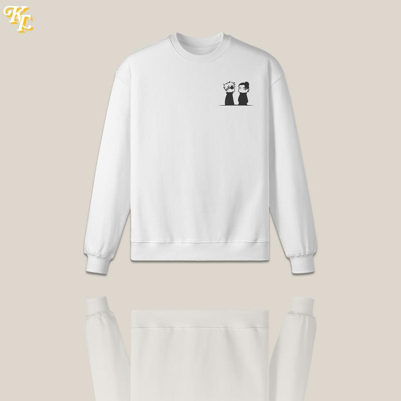 Chibi Gojo Geto JuJutsu Kaisen Anime Graphic T-Shirt Sweatshirt Menswear Streetwear Clothing Casual Crewneck Cotton
