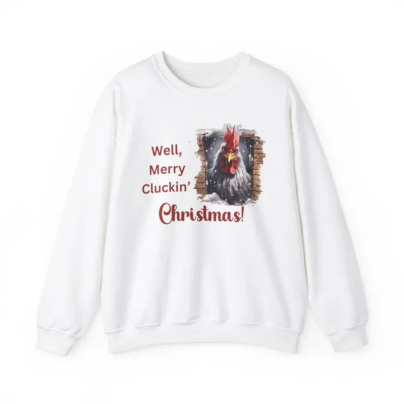 Chicken Shirt, Chicken Sweatshirt, Funny Chicken Sweatshirt, Merry Cluckin Shirt, Chicken Mama Gift, Chicken Mama Sweatshirt