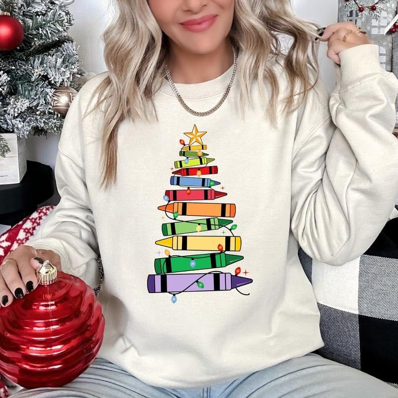 Christmas Teacher Sweatshirt, Christmas Gift For Teacher, Teacher Life, Christmas Sweatshirt Unisex Cotton Crewneck