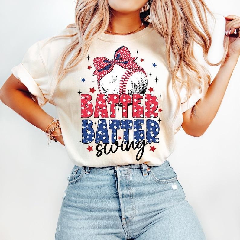 Coquette Baseball Tshirt-sweatshirt-hoodie, Batter Batter Swing, Game Day, Girly Baseball Bow, Retro Baseball Mama, Baseball Mom, Baseball Season Tshirt