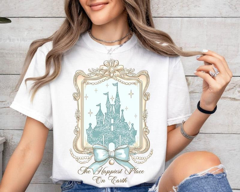 Coquette Magical Castle Tshirt Sweatshirt, Happiest Place on Earth Shirt