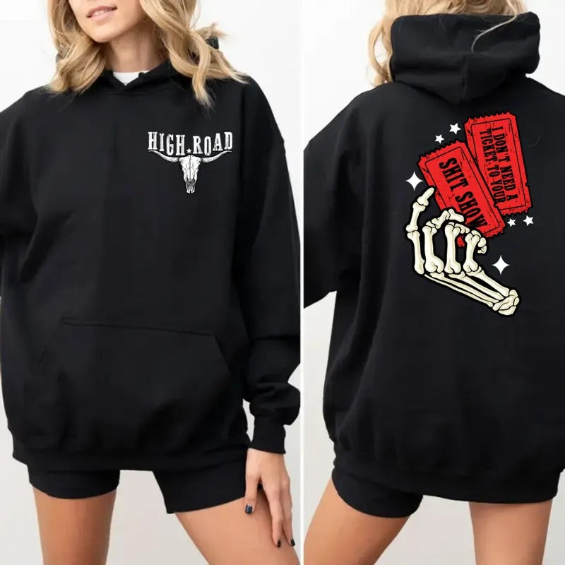 Country Fans Top ,Don't Need Ticket To Shh Show, K0e WetzeI Concert 2 Sides Hoodie, Unisex Long Sleeve Pullover Hoodie Shirt