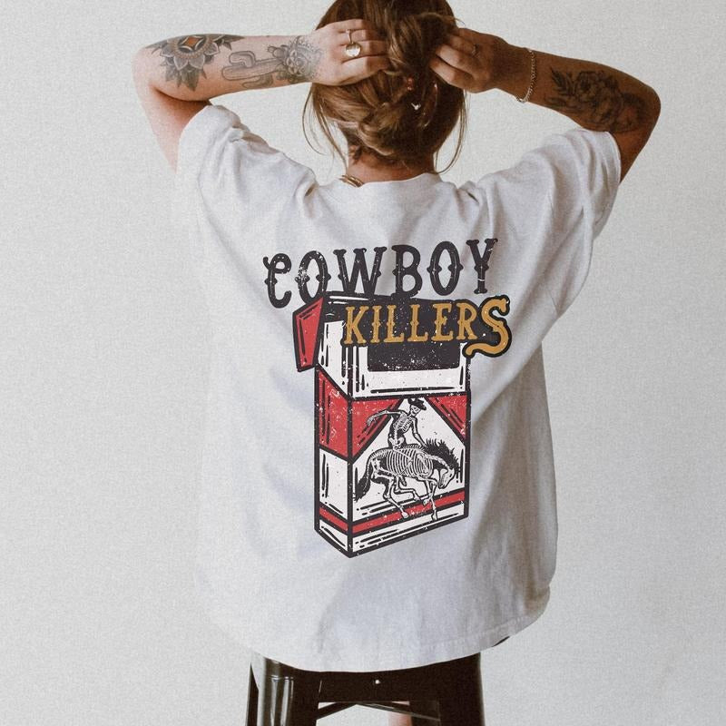 Cowboy Killers Graphic Tee - Vintage-Inspired Western T-Shirt, Retro Cowboy Shirt, Unisex Graphic Tee, Urban Western Wear, Street Style