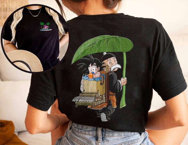 Cute Goku And Grandpa Gohan Tshirt, Anime Tshirt, Dragon Ball Tshirt