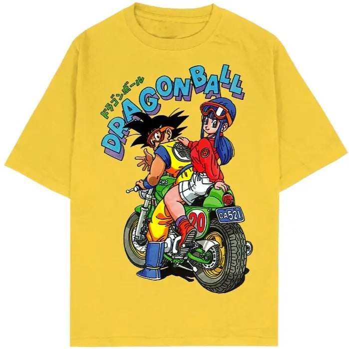 DBZ RETRO YELLOW TEE, ANIME SHIRT, GRAPHIC TEES