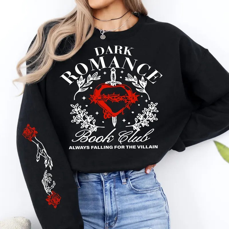 Dark Romance Book Club Sweatshirt, Trendy Literature Hoodie, Book Lover Gifts, Romance Reader Sweater