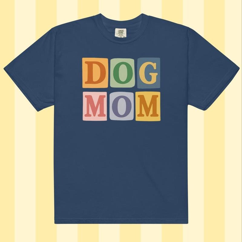 Dog Mom Boho Shirt - Unisex Apparel Relaxed Fit Printed In The USA Clothing Womenswear Casual Comfort Cotton Top Athletic Boho Chic