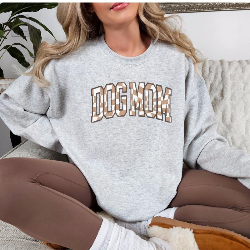 Dog Mom Sweatshirt, Dog Mom Gift Sweatshirt, Dog Mama Gift Sweatshirt, Dog Mom Retro Sweatshirt Full Color Print
