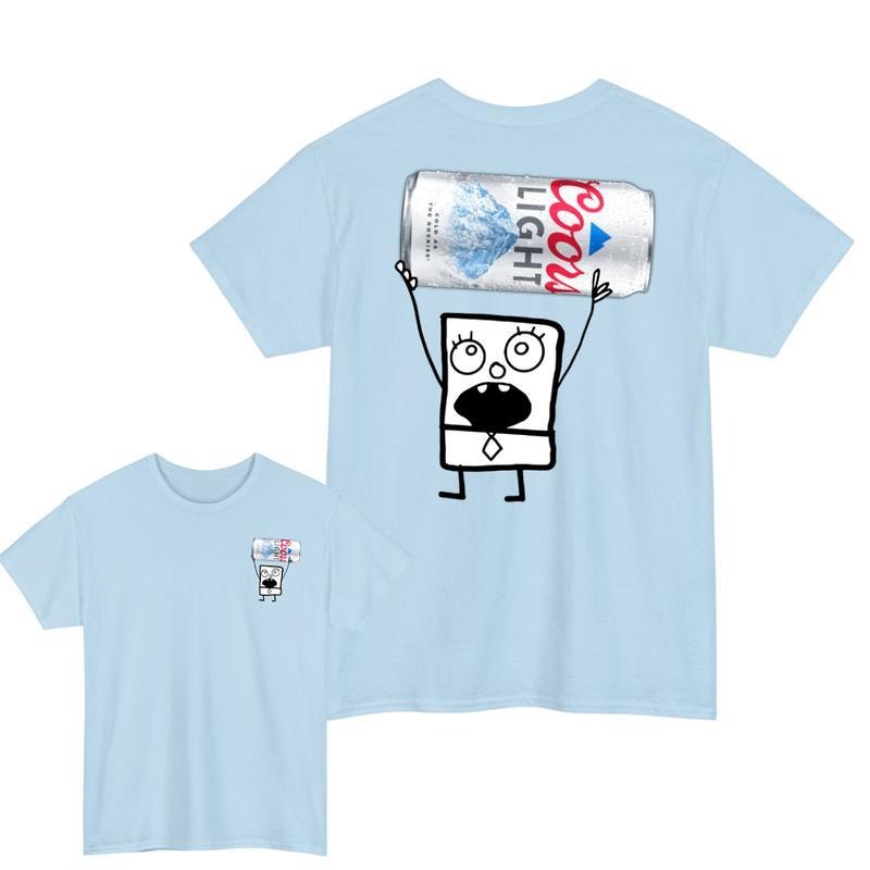 Doodlebob Cors Light Unisex T-Shirt, Coors Short Sleeve Tee, Unisex Shirt, Menswear Top, Beer Shirt, Drinking Shirt , for Men, for Women