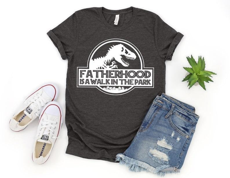 FatherHood is a Walk in the Park Shirt, Dad Shirt, Dad Life Shirt, Dad, Gift for Dad, Dinosaur Dad Shirt, Dinosaur Party Shirt, Daddy T-shirt, sweater and Hoodie
