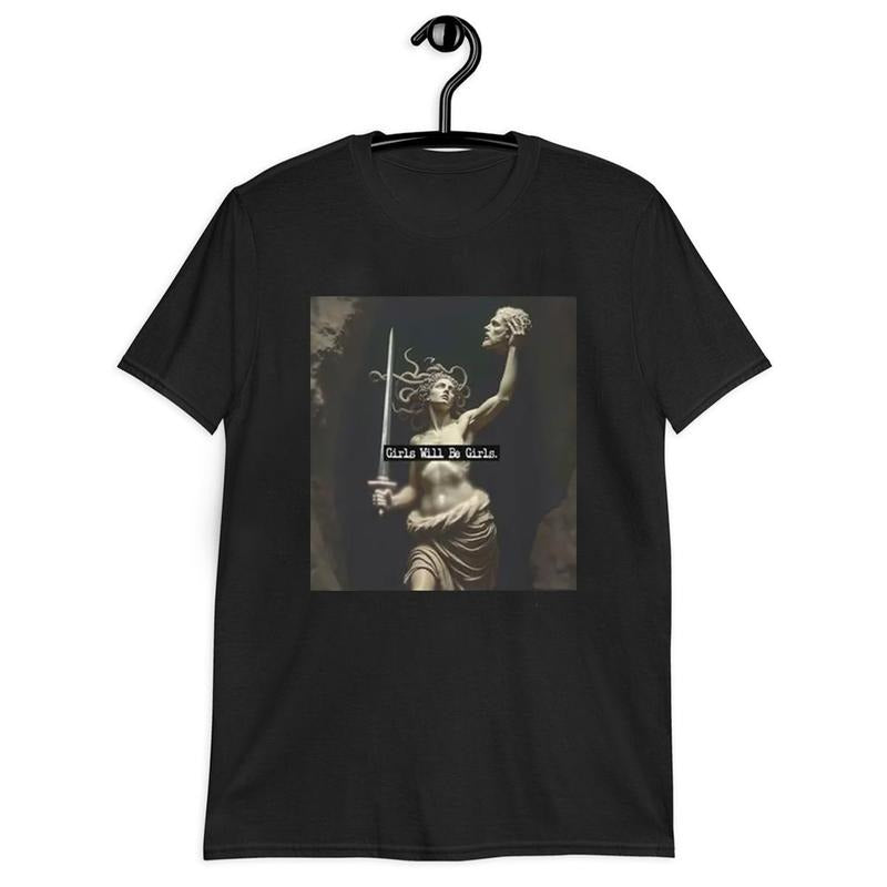 Feminist Meeduusaa Girls Will Be Girls TShirt, Women Empowerment Tee, 90s Graphic Movie Fans Cotton Unisex T-Shirt