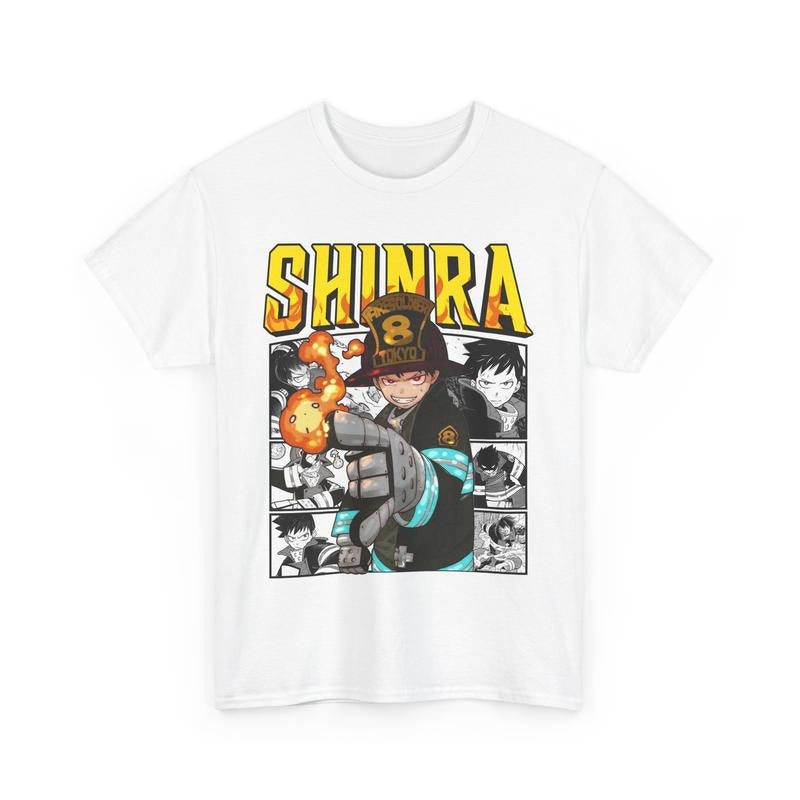 Fire Force Manga Tshirt, Shinra Kusakabe Tshirt, Curated Manga Panels, Anime Tshirt