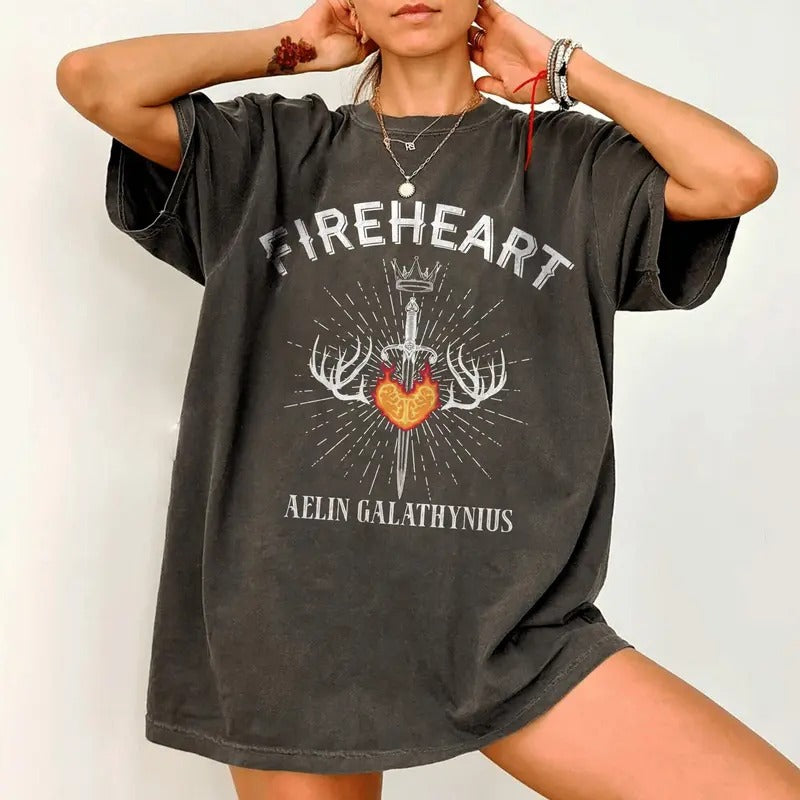Fireheart Aelin Galathynius Shirt, To Whatever End Tee, Throne of Glass Merch, SJM Fan Gift, Romantasy Reader Tee, Booktok Trendy T-shirt.