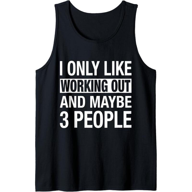 Funny Workout Shirts With Sayings Men Women Fitness Quote Tank Top Made in USA