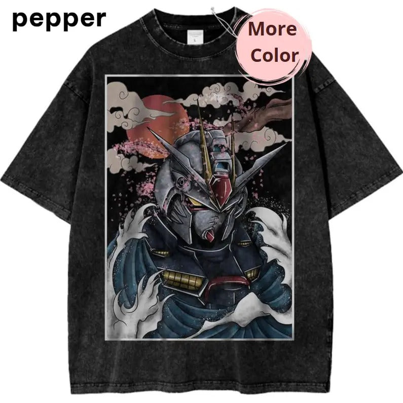 GAT-X105 Strike Gundam Vintage Anime T-Shirt, Cool Graphic Tee, anime Graphic Tee, vintage clothing men, anime clothing, Menswear Top Shortsleeve